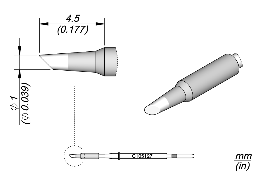 C105127 - Bevel Cartridge Ø 1